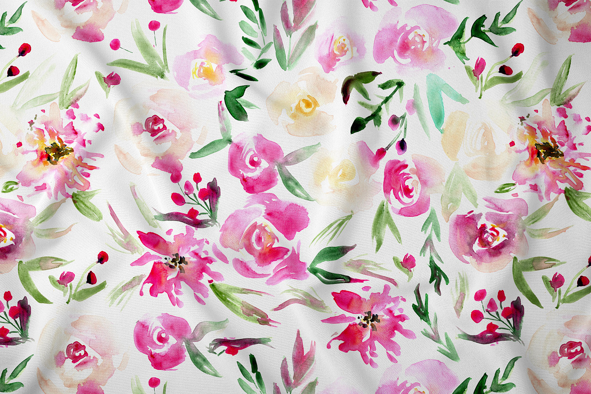 Amore - seamless floral pattern, a Pattern Graphic by Katerina Tova (Photo 5 of 13)