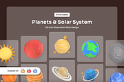 3D Solar System & Planets Icon Set, a Technology Illustration by twinstd (Thumbnail 1 of 6)