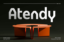 Atendy Modern Unique Sans Serif Font