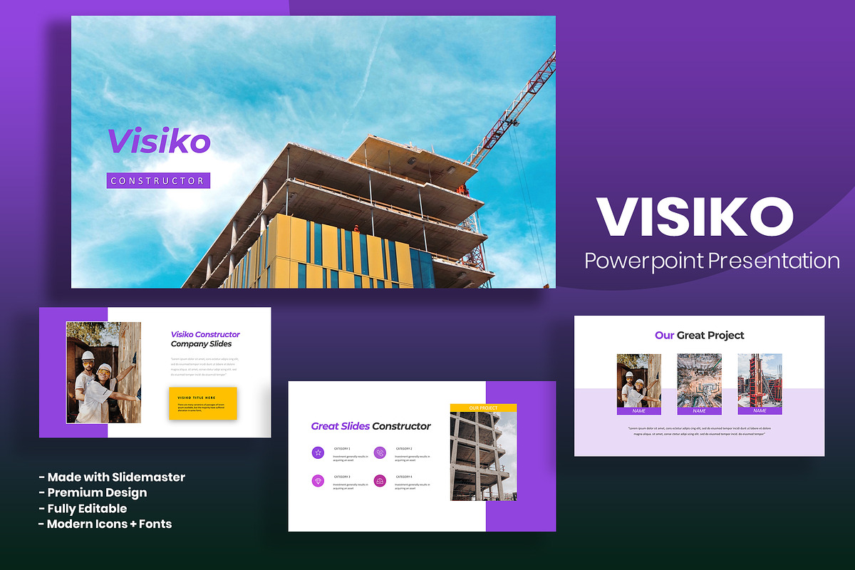Visiko - Powerpoint Template, a Templates & Theme by AQR Studio (Photo 1 of 4)