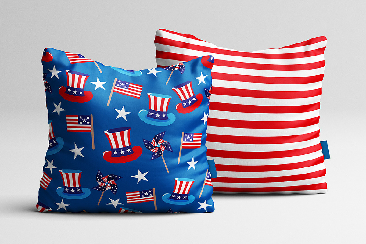 Seamless American Party Patterns, a Pattern Graphic by Iryna Denysova (Photo 10 of 13)