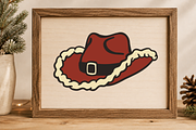 Cowboy Christmas Hat Clipart Set, a Seasonal Illustration by TanchaArt (Thumbnail 6 of 7)