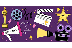 Cinema doodle collection, a Sport Illustration by art PVP - market