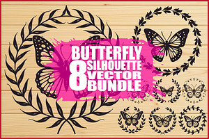 Elegant Butterfly Set, an Illustration by Gfx_Store