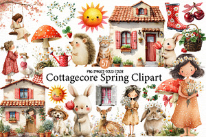 Cottagecore Spring Clipart, an Illustration by Designworld