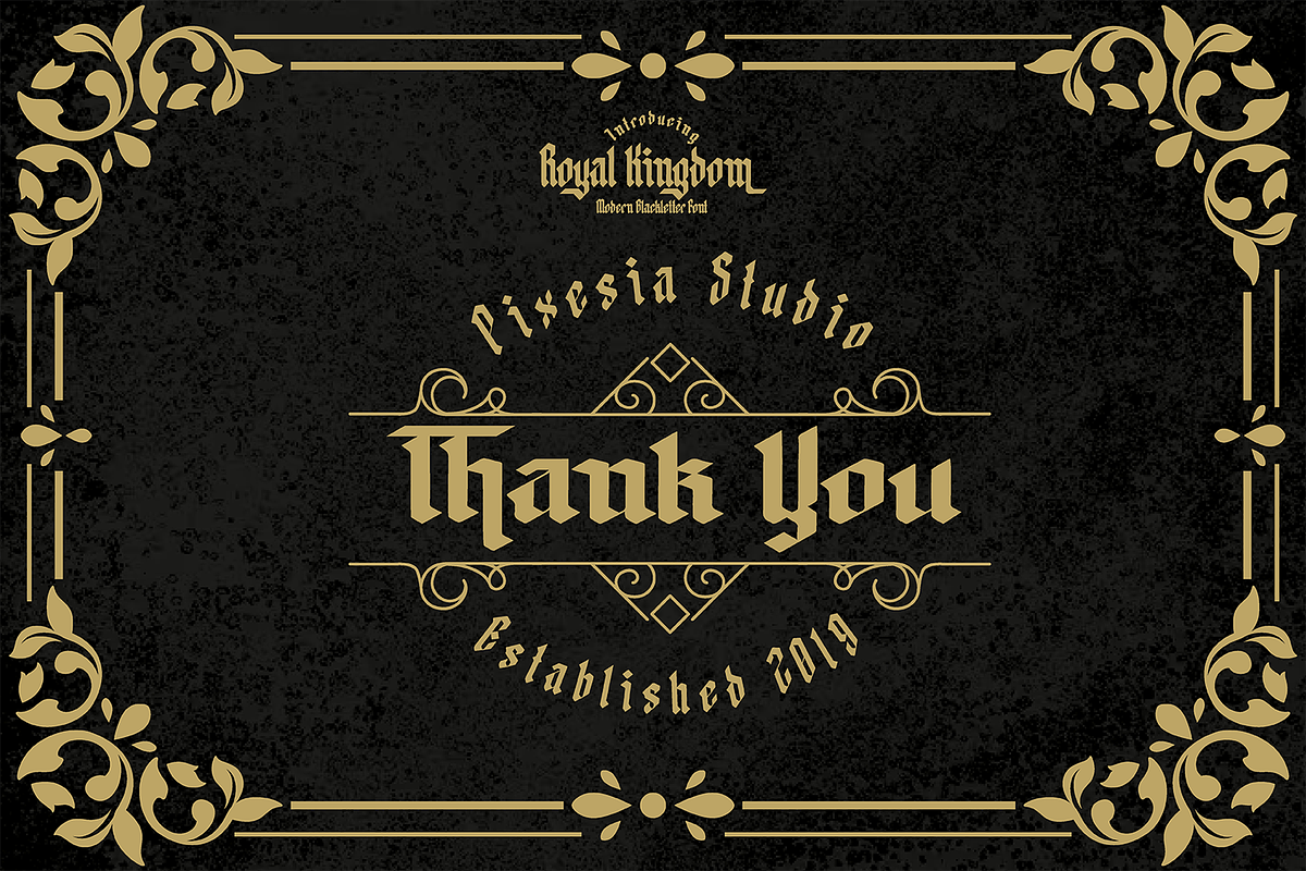 Royal Kingdom - Blackletter Font, a Blackletter Font by Pixesia Studio (Photo 10 of 10)
