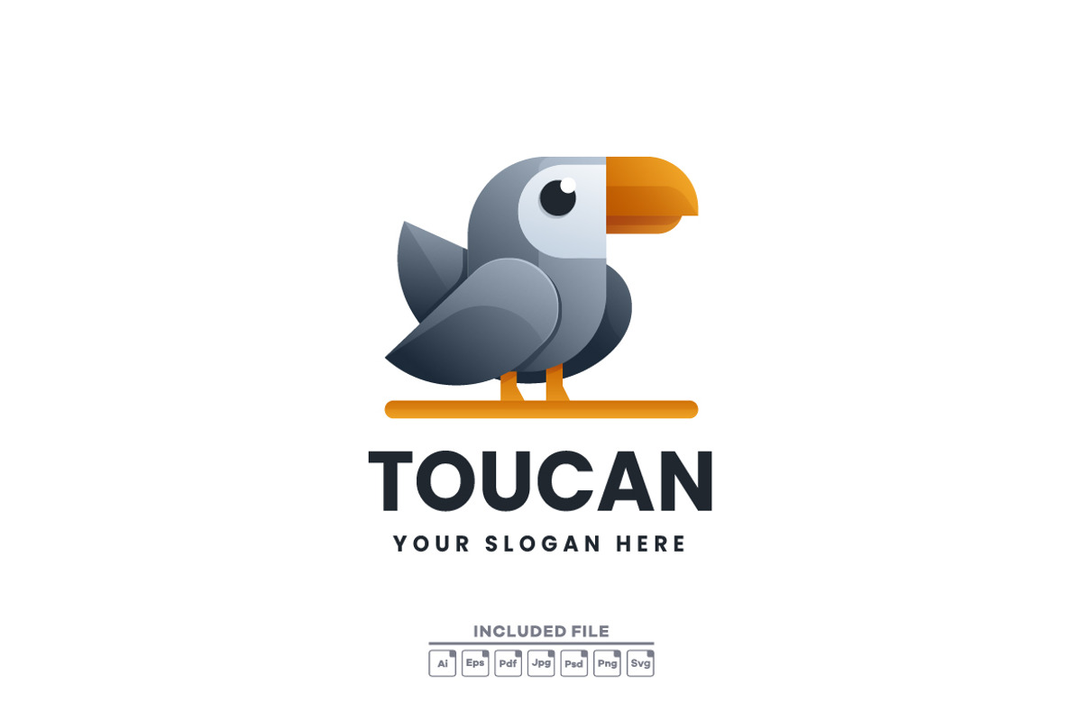 Toucan bird gradient colorful logo, a Branding & Logo Template by yuanesei