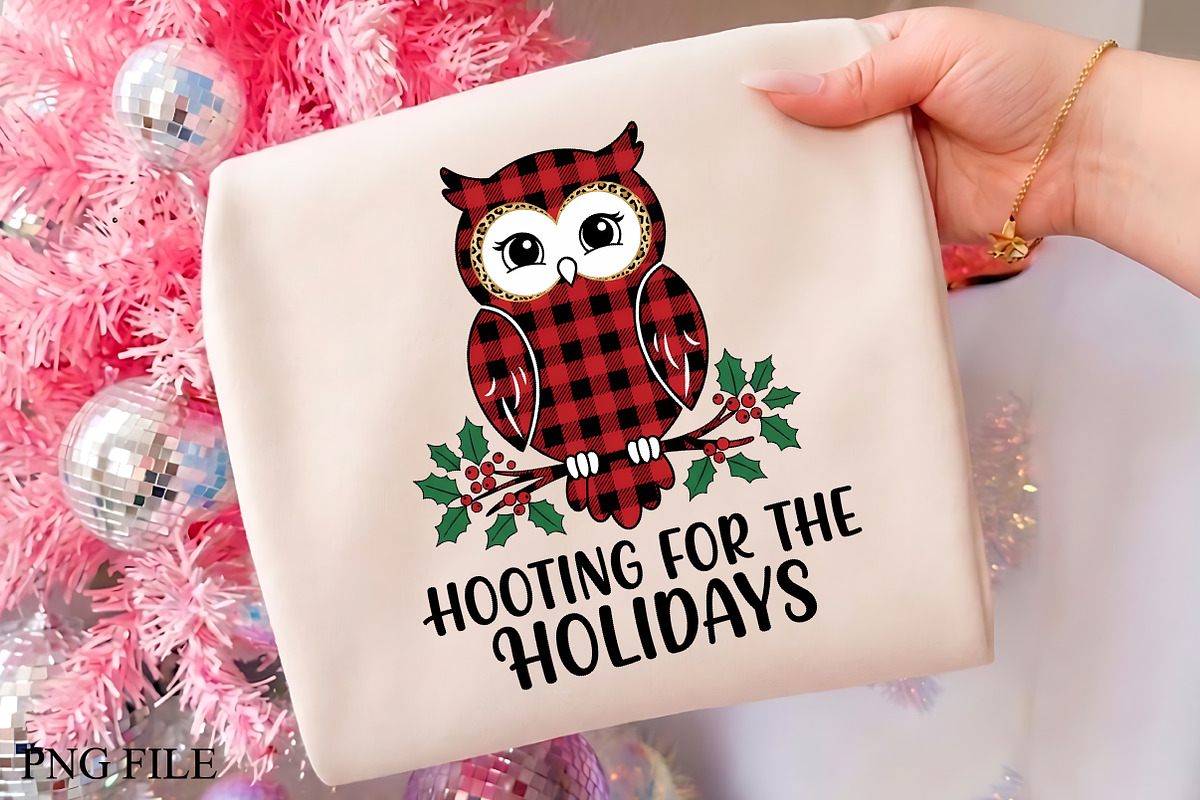 Hooting For The Holidays Owl PNG Art, a Seasonal Illustration by CrexoraLab (Photo 1 of 4)