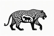 Beautiful Cheetah Silhouette Vector, an Illustration by Amazin_art (Thumbnail 10 of 21)