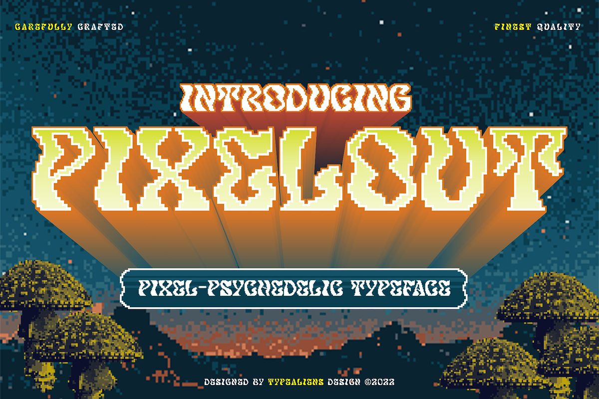 Pixelout, a Serif Font by ilhamtaro (Photo 1 of 10)