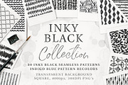 80 Indigo Blue Watercolor Patterns, a Pattern Graphic by Pink Coffie (Thumbnail 9 of 9)