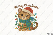 Crochet Christmas Kitten PNG, an Illustration by CraftArtStudio (Thumbnail 1 of 4)