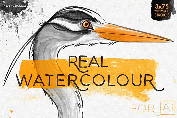 REAL WATERCOLOR FOR Ai preview 7