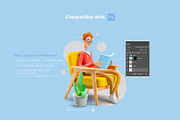Nerd Larry Set, a Technology Illustration by Best Pixels™ (Thumbnail 4 of 9)