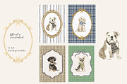 watercolor dog clipart collection, a Decorative Illustration by Patishop Art (Thumbnail 8 of 9)