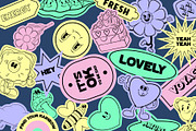 Neon - Retro Sticker Pack, an Object Graphic by Alina Sh (Thumbnail 2 of 12)