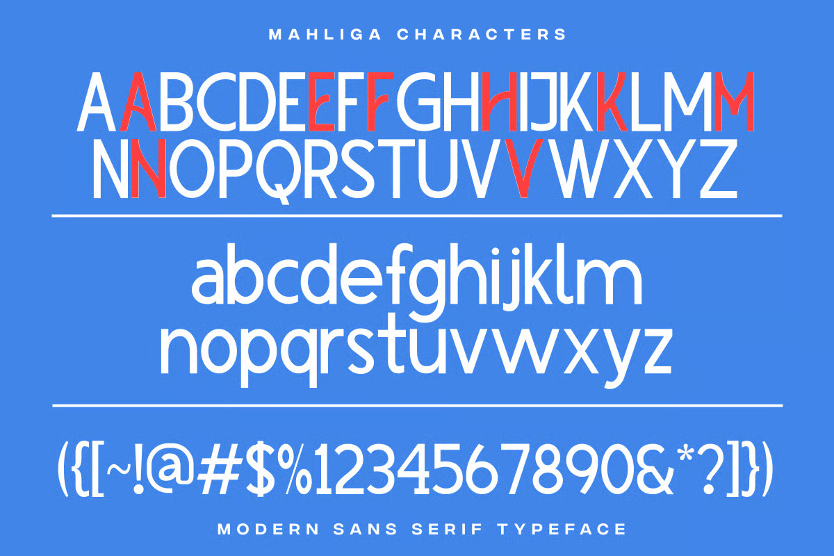 Mahliga – Modern Sans Serif Typeface, a Sans Serif Font by Brand Earth (Photo 2 of 13)