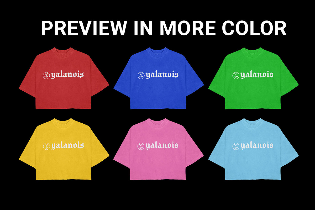 oversized cropped t-shirt mockup, a Shirt Mockup by yalanois (Photo 3 of 5)