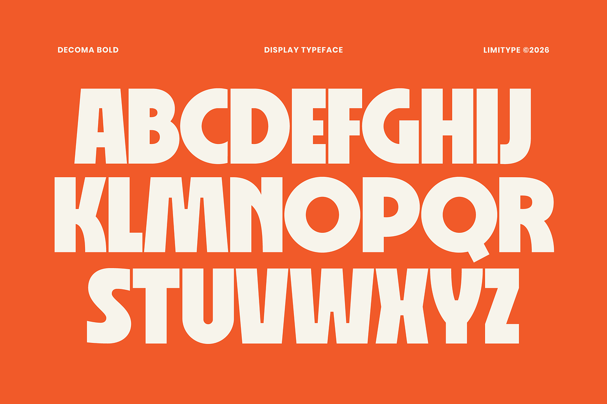 Decoma - Bold Geometric Font, a Sans Serif Font by limitype (Photo 9 of 12)