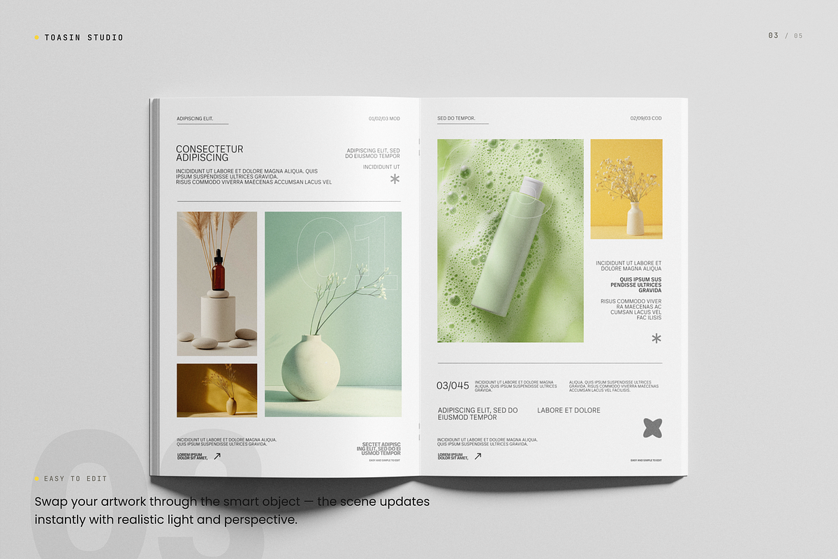 Saddle Stitch A4 Brochure Mockup, a Books & Magazine Mockup by Toasin Studio (Photo 3 of 5)