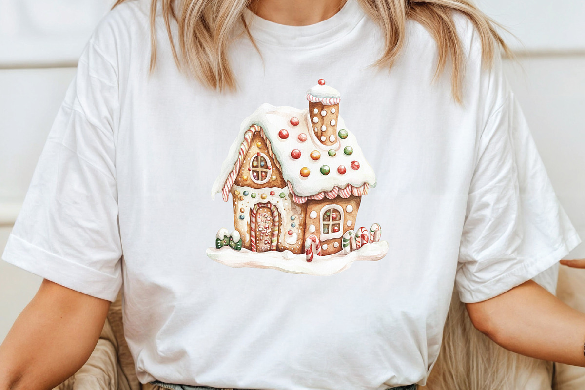 Christmas Whimsical Gingerbread Hous, an Illustration by CraftArtStudio (Photo 4 of 6)