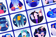 Animated AR and VR Technology Art Se, a Technology Illustration by Brickclay (Thumbnail 4 of 5)