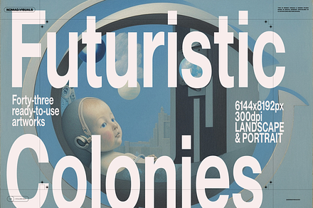 Futuristic Colonies Illustrations