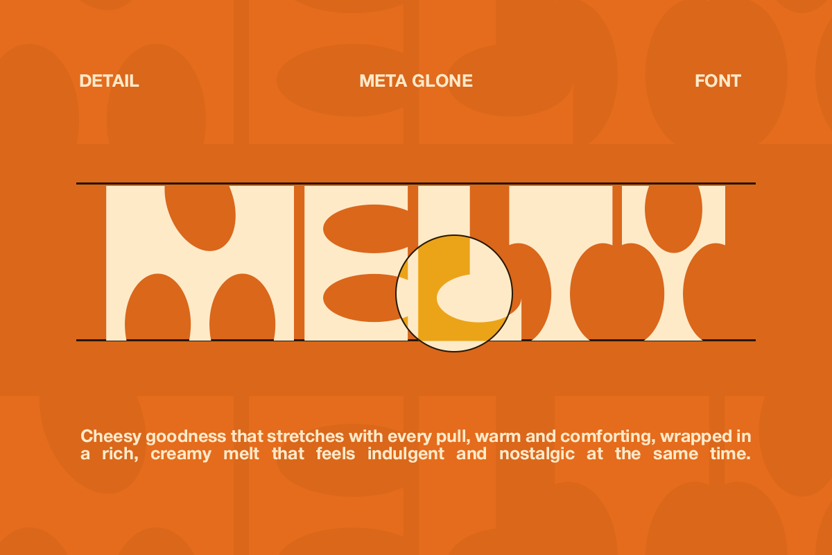 Meta Glone - Food Display Font, a Sans Serif Font by Pandeka Studio (Photo 7 of 9)