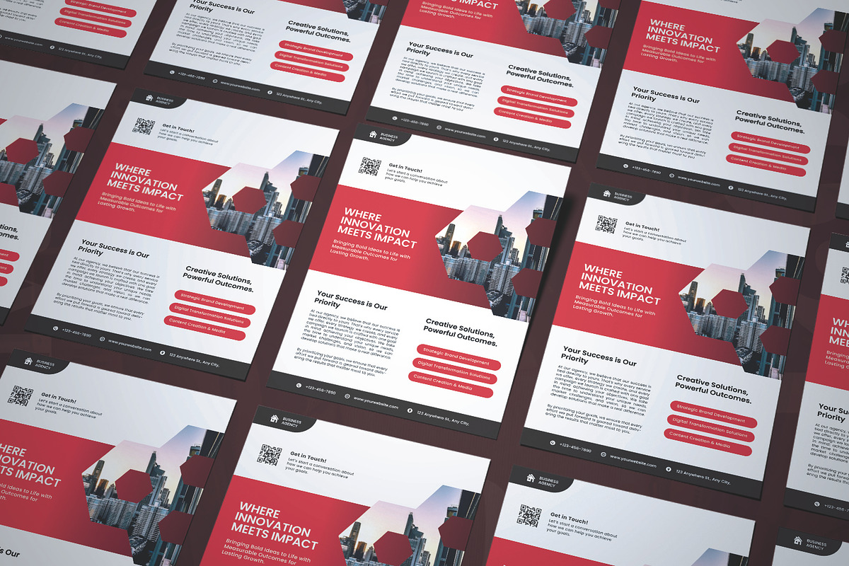 Modern Shape Business - Flyer, a Flyer Template by AQR Studio (Photo 2 of 2)