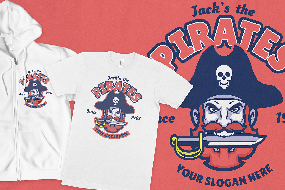 Pirate Head Cartoon Logo, a Branding & Logo Template by bazzier_graphik (Photo 2 of 3)