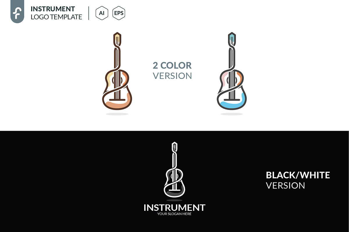 Instrument Logo, a Branding & Logo Template by ft.studio