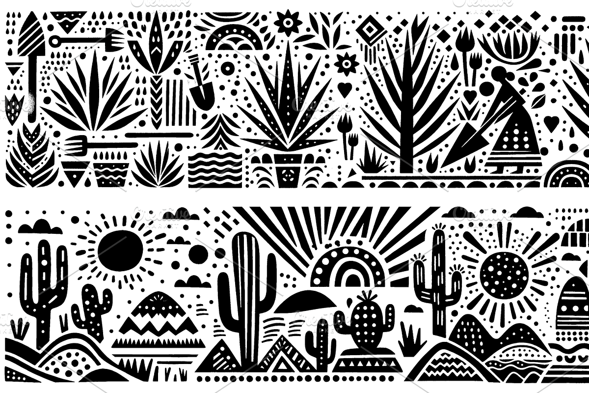 Vintage Flowers Folk Art, a Decorative Illustration by devastd (Photo 12 of 28)