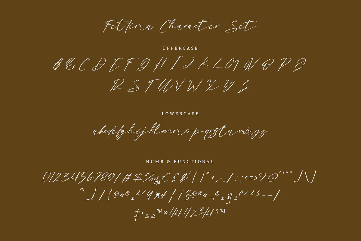 Fettina Stylish Handwritten Font, a Handwritten Font by RantautypeStudio (Photo 14 of 15)