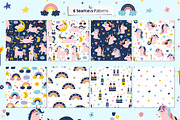 Unicorns Clipart Collection, an Animal Illustration by Gulnara Sabirova (Thumbnail 8 of 20)