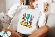 Cute Pencil Ruler Scissors & Marker, a Seasonal Illustration by Daily.Designs (Thumbnail 4 of 5)