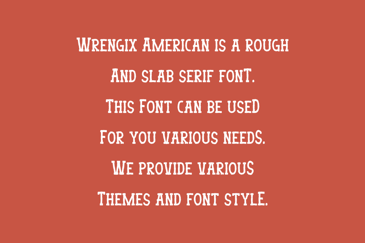Wrengix American - Western Font, a Slab Serif Font by Iqsiart Studio (Photo 3 of 6)