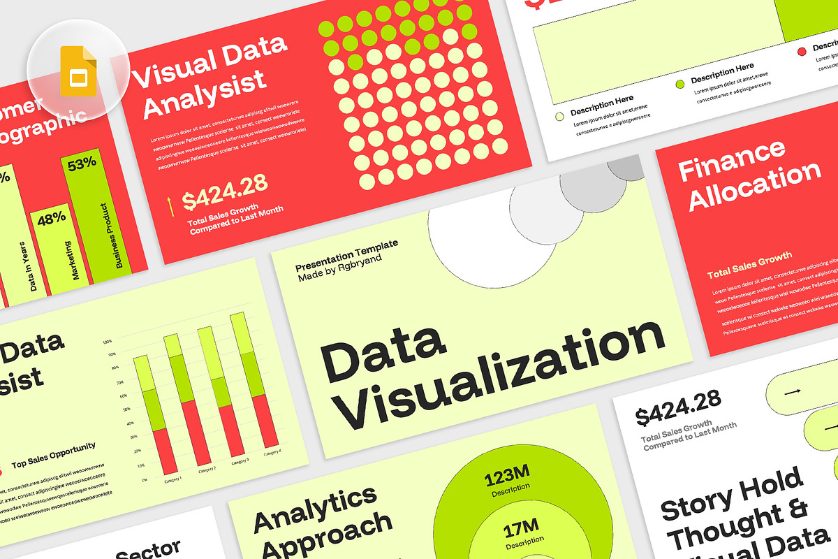 Data Visualization Google Slides, a Presentation Template by rgbryand (Photo 1 of 6)