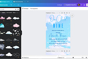 Cloud Nine Bridal Shower Invitation, an Invitation Template by Patterndigitpics (Thumbnail 2 of 3)