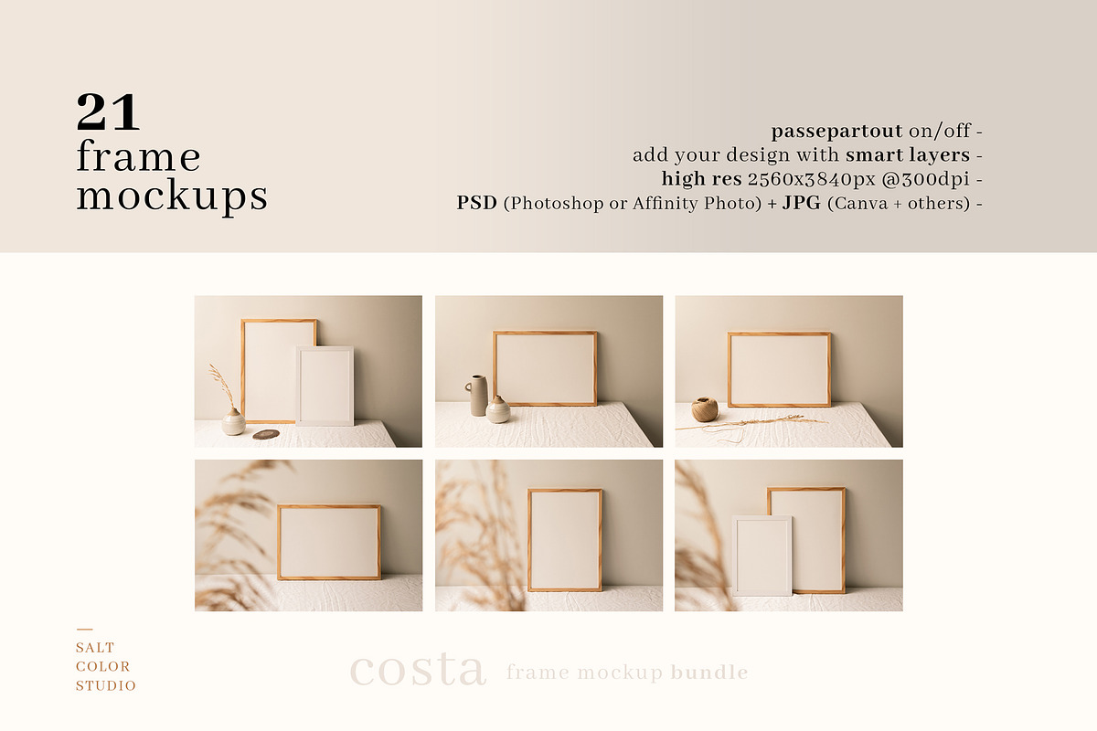 Costa - Frame Mockup Bundle, a Household Mockup by Salt Color Studio (Photo 6 of 10)
