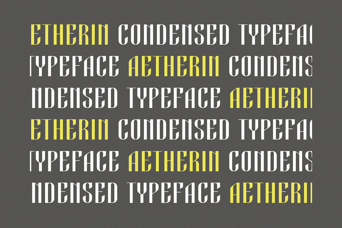 Aetherin Retro Modern Condensed Sans, a Sans Serif Font by BrandSemut (Photo 4 of 8)