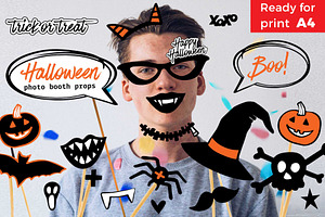 Halloween Party Photo Booth Props A4