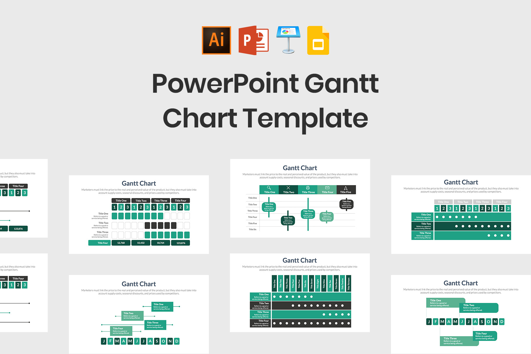 PowerPoint Gantt Chart Template, a Presentation Template by slidequest