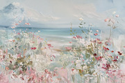 Impressionist coastal landscape painting displaying wildflowers, an Illustration by Studio ANNA (Thumbnail 1 of 2)