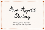 Bon Appetit Darling Pencil Script, a Handwritten Font by Kaya Fonts (Thumbnail 1 of 44)