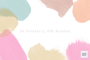 24 Painterly PSD Brushes