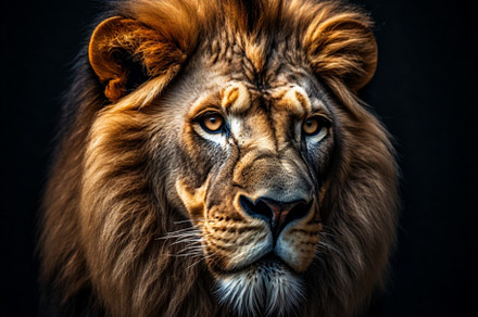 Lion Head still life photograph, an Animal Photo by ComfortQ