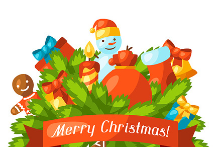 Merry Christmas holiday cards., a Card Template by incomible