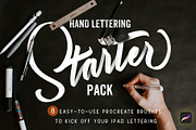 Lettering Starter Procreate Brushes, a Brush Add-On by Inky Pixels (Thumbnail 1 of 6)
