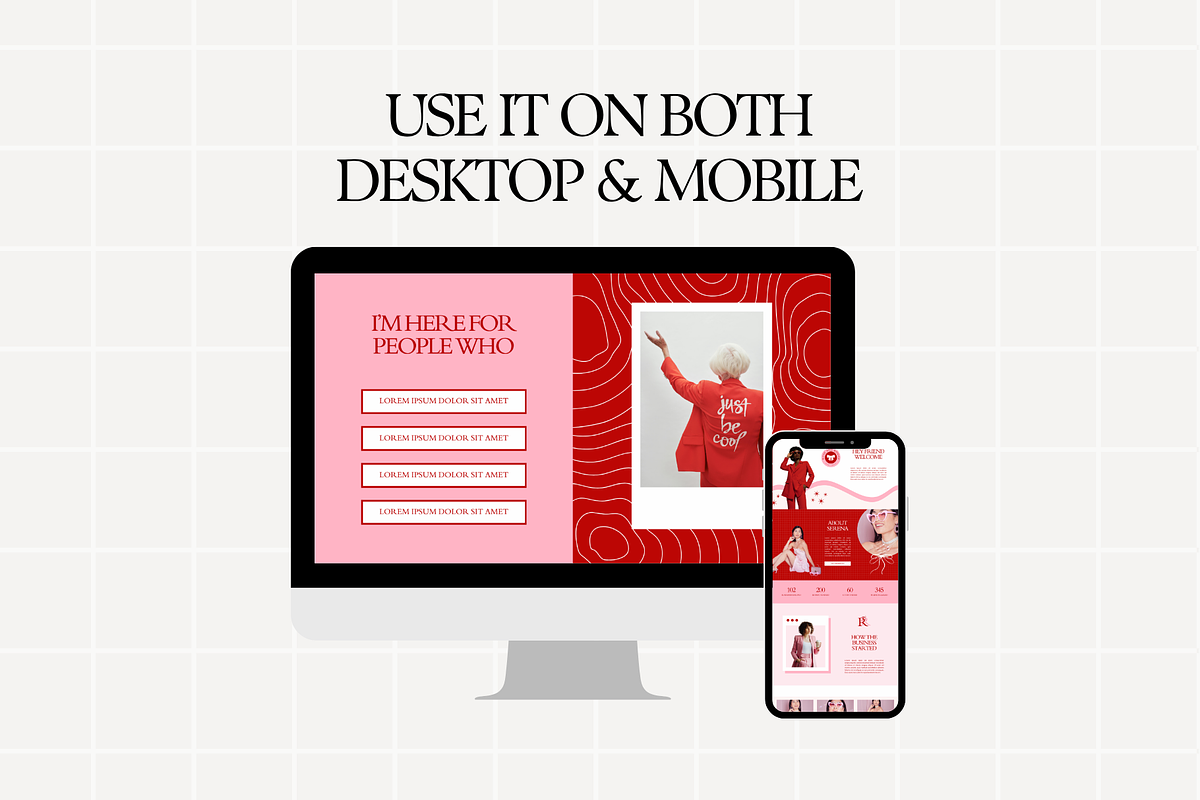 Pink Canva Website Template, a Landing Page Template by Anna Design Studio (Photo 7 of 8)