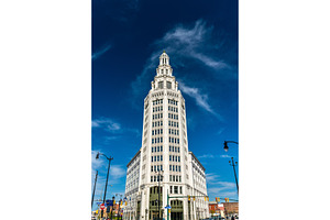 Electric Tower, a historic office building in Buffalo, NY, USA. Built in 1912, an Architecture Photo by Leonid Andronov